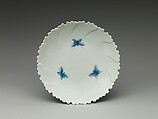 Peony-Shaped Dish with Butterflies
, Porcelain with underglaze blue (Nabeshima ware), Japan