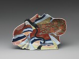 Dish in the Shape of a Princess, Porcelain with underglaze blue and overglaze enamels (Arita ware, Ko Imari type), Japan