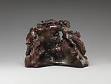 Demon queller Zhong Kui with demons, Bamboo, China