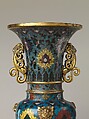 Vase with lotus scrolls, Cloisonné enamel, gilt bronze mounts, China