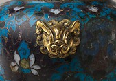 Vase with lotus scrolls, Cloisonné enamel, gilt bronze mounts, China
