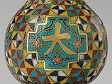 Gourd-shaped vase with characters for “grand luck” (da ji), Cloisonné enamel, China