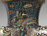 Tripod incense burner with makara, Cloisonné enamel, China