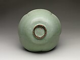 Large Bowl with Floral Design, Porcelain with celadon glaze and underglaze blue (Hizen ware, early Imari type), Japan
