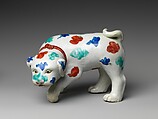 Dog, Porcelain with overglaze enamels (Hizen ware, Kakiemon type), Japan
