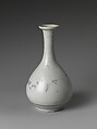 Wine Bottle with Flowers and Grasses, Porcelain with underglaze blue decoration (Hizen ware, early Imari type), Japan
