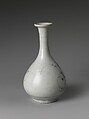 Wine Bottle with Flowers and Grasses, Porcelain with underglaze blue decoration (Hizen ware, early Imari type), Japan