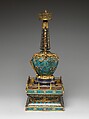 Reliquary, Cloisonné enamel and bronze, China