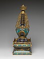 Reliquary, Cloisonné enamel and bronze, China