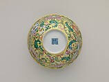 Bowl with imaginary composite flowers, Porcelain painted with overglaze enamels (Jingdezhen ware), China