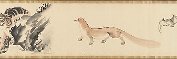 Sketches of Birds and Animals, Kawanabe Kyōsai 河鍋暁斎 (Japanese, 1831–1889), Handscroll; ink on paper, Japan