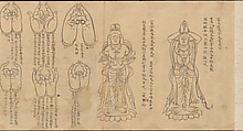 Scroll of Mudras, Handscroll; ink on paper, Japanf