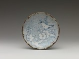 Dish, Porcelain with underglaze blue (Hizen ware), Japan