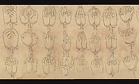 Scroll of Mudras, Handscroll; ink on paper, Japan