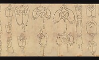 Scroll of Mudras, Handscroll; ink on paper, Japan