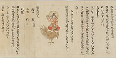Scroll 9 of Collected Iconography (Zuzōshō): Ten (Devas), Handscroll; ink and color on paper, Japan