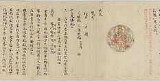 Scroll 9 of Collected Iconography (Zuzōshō): Ten (Devas), Handscroll; ink and color on paper, Japan