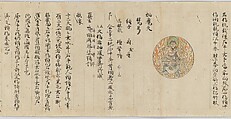 Scroll 9 of Collected Iconography (Zuzōshō): Ten (Devas), Handscroll; ink and color on paper, Japan