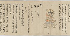 Scroll 9 of Collected Iconography (Zuzōshō): Ten (Devas), Handscroll; ink and color on paper, Japan