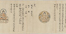 Scroll 9 of Collected Iconography (Zuzōshō): Ten (Devas), Handscroll; ink and color on paper, Japan