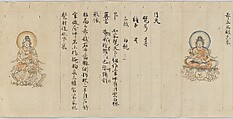 Scroll 9 of Collected Iconography (Zuzōshō): Ten (Devas), Handscroll; ink and color on paper, Japan