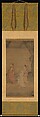 Shakyamuni coming down from the mountains, Unidentified artist  , late 13th–early 14th century, Hanging scroll; ink and color on silk, China
