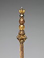 Ritual staff, Iron damascened with gold and silver, China