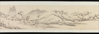 Autumn Colors among Streams and Mountains, Shen Zhou (Chinese, 1427–1509), Handscroll; ink on paper, China
