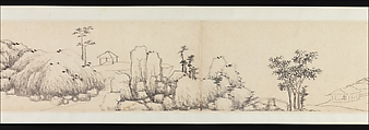 Autumn Colors among Streams and Mountains, Shen Zhou (Chinese, 1427–1509), Handscroll; ink on paper, China