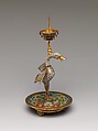Candlestick (one of a pair), Cloisonné enamel, China