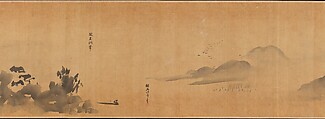 Famous Themes for Painting Study Known as “The Garden of Painting” (Gaen), Kano Tan&#39;yū (Japanese, 1602–1674), One of a pair of handscrolls; ink on paper, Japan