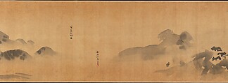 Famous Themes for Painting Study Known as “The Garden of Painting” (Gaen), Kano Tan&#39;yū (Japanese, 1602–1674), One of a pair of handscrolls; ink on paper, Japan