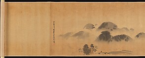 Famous Themes for Painting Study Known as “The Garden of Painting” (Gaen), Kano Tan&#39;yū (Japanese, 1602–1674), One of a pair of handscrolls; ink on paper, Japan