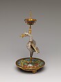 Candlestick (one of a pair), Cloisonné enamel, China