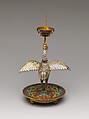 Candlestick (one of a pair), Cloisonné enamel, China
