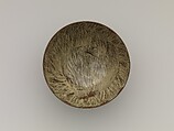Tea Bowl with Decoration of Gingko Leaves, Stoneware with cobalt-blue design over brushed white slip (Utsutsugawa ware), Japan