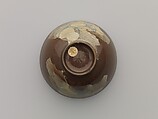 Tea Bowl with Decoration of Gingko Leaves, Stoneware with cobalt-blue design over brushed white slip (Utsutsugawa ware), Japan