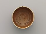 Gohon (Korean-Style) Tea Bowl with Cranes, Kiyomizu Rokubei I (Japanese, 1737–1799), Stoneware with white-slip inlay, underglaze iron, and red and white slip under transparent glaze (Kyoto ware, Kiyomizu type), Japan