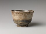 Bowl, Clay, partly covered with white slip under transparent glaze; (Kyoto ware), Japan