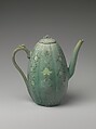 Wine Ewer with Chrysanthemums and Lotus Flowers, Stoneware with inlaid decoration under celadon glaze, Korea
