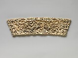Plaque with dragon, pheasant, quail, and other birds amidst bamboo and plum blossom, Ivory with pigment, China