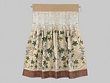 Theatrical skirt with grapevines, Silk and metallic-thread embroidery on silk satin, brocade borders, China