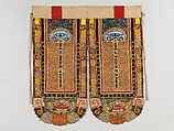 Theatrical Costume for the Role of a Warrior, Silk, metallic thread, metal, glass, China