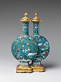 Double bottle (one of a pair), Cloisonné enamel, China