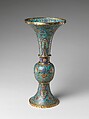 Vase from a Set of Five-Piece Altar Set (Wugong), Cloisonné enamel on copper, China