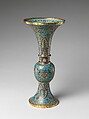 Vase from a five-piece altar set, Cloisonné enamel, China