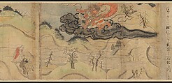 Illustrated Legends of the Kitano Tenjin Shrine (Kitano Tenjin engi emaki), Set of five handscrolls; ink, color, and cut gold leaf (kirikane) on paper, Japan