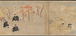 Illustrated Legends of the Kitano Tenjin Shrine (Kitano Tenjin engi emaki), Set of five handscrolls; ink, color, and cut gold leaf (kirikane) on paper, Japan