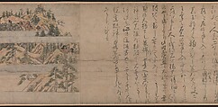 A Long Tale for an Autumn Night (Aki no yo nagamonogatari), Unidentified artist Japanese, Handscroll 3 from a set of 3; ink, color, and gold on paper, Japan