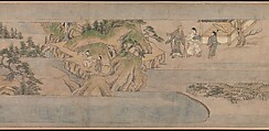 A Long Tale for an Autumn Night (Aki no yo nagamonogatari), Unidentified artist Japanese, Handscroll 3 from a set of 3; ink, color, and gold on paper, Japan
